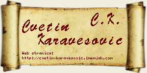 Cvetin Karavesović vizit kartica